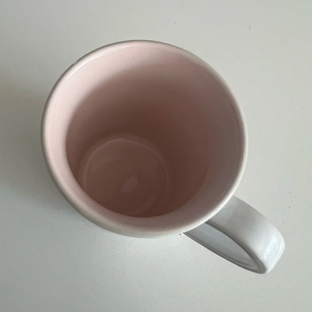 Mary Kay Vintage Coffee / Tea Mug - Pink & White Striped - Gold Script Ceramic - Picture 7 of 11